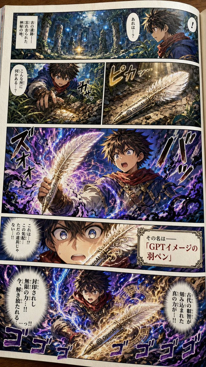 彩色少年漫画页面