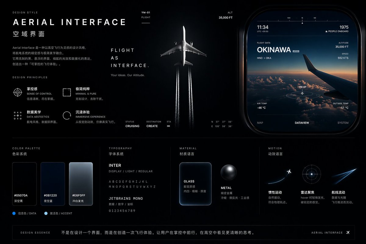 航空主题UI设计系统项目