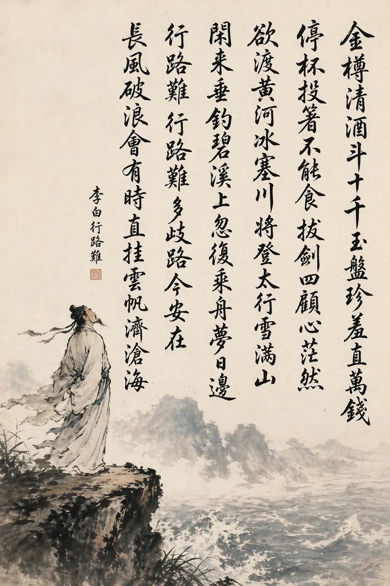 中国書道と詩情あふれる山水画