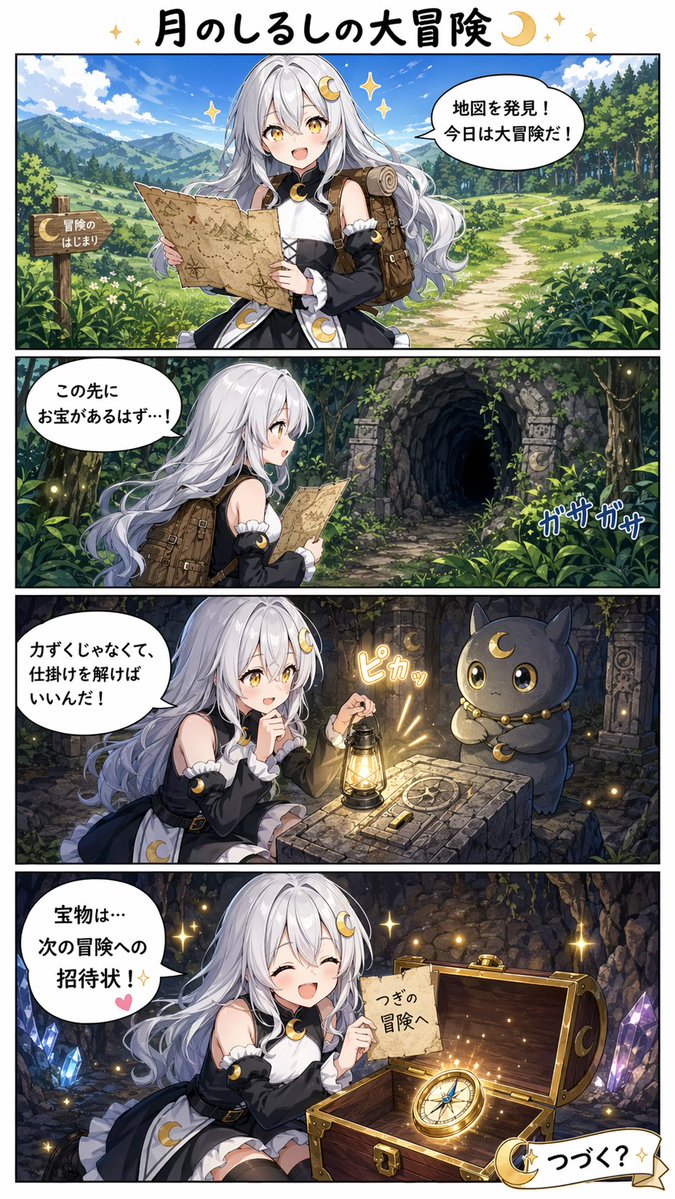 Moon Mark 冒险漫画页面