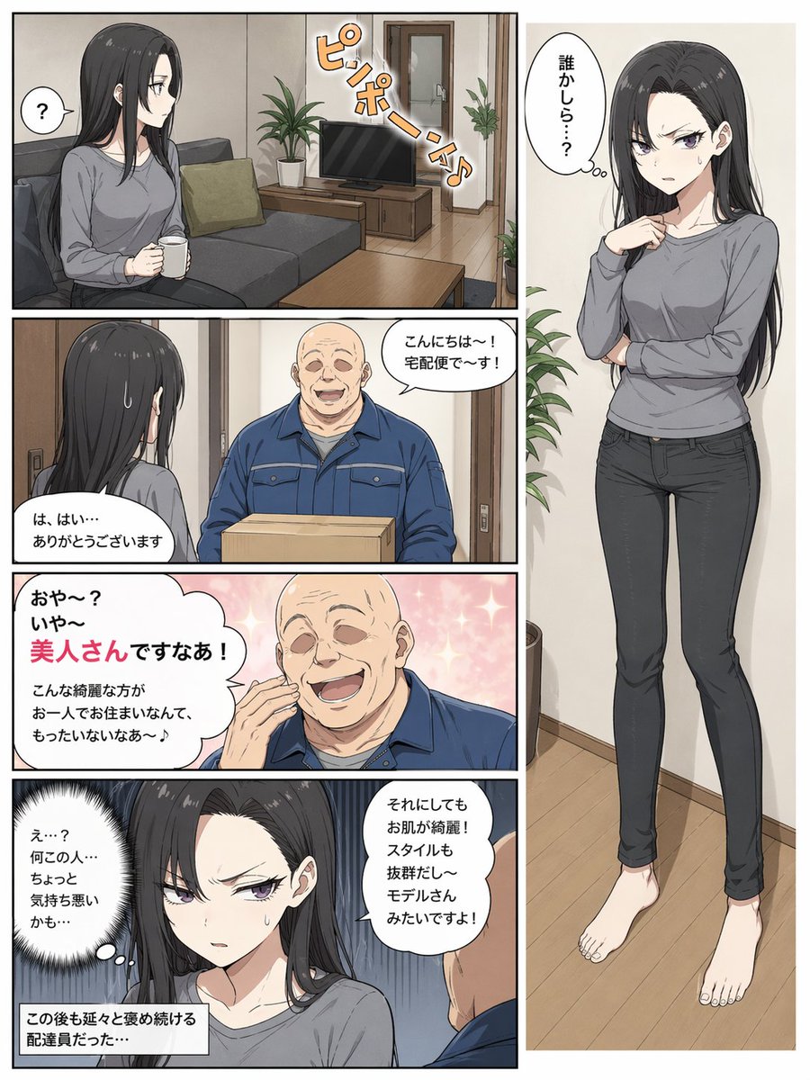 五分镜漫画：怪异的送货员