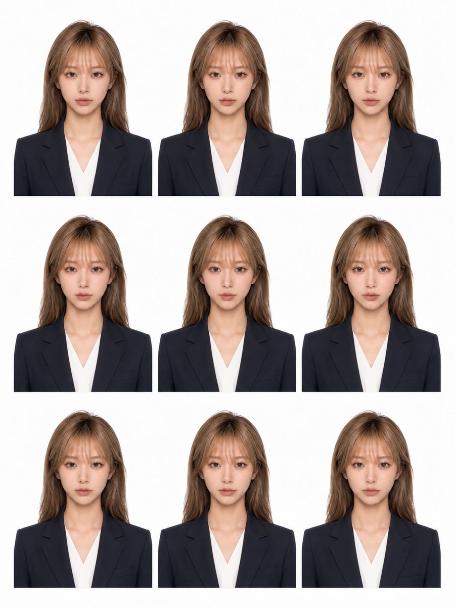 プロフィール/アバター - 9つのID写真グリッド