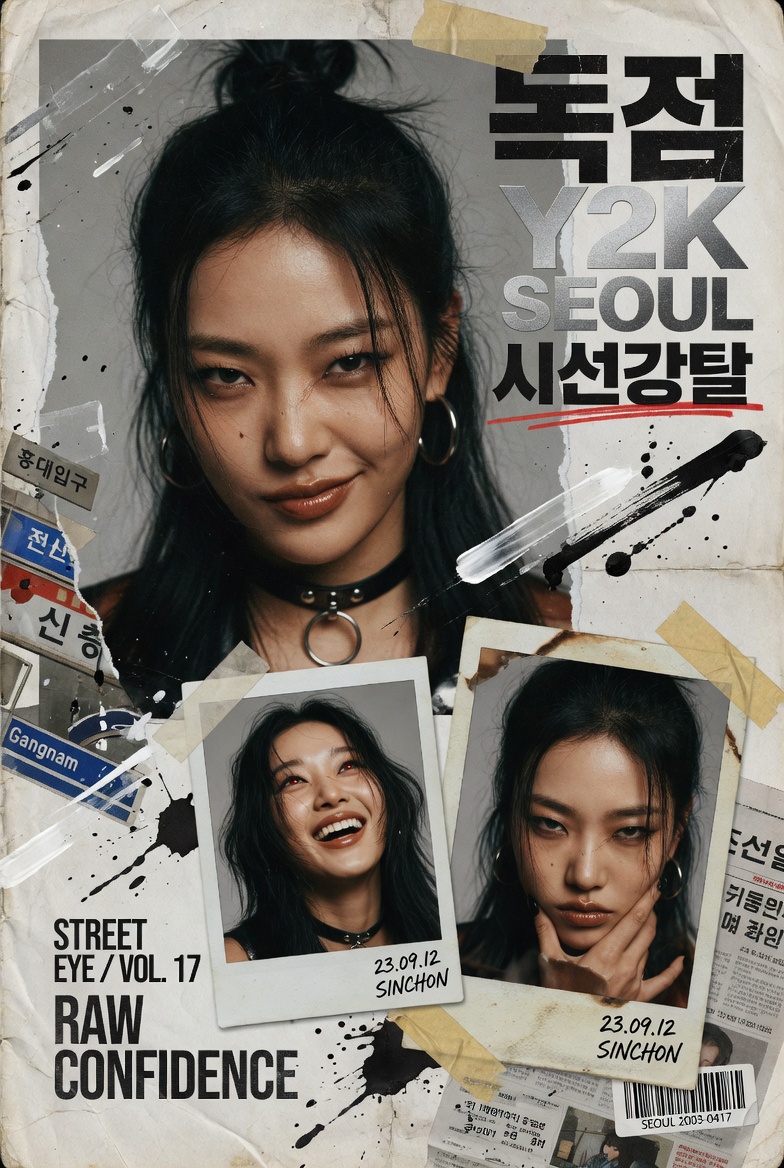 プロダクトマーケティング - Y2K韓国ストリートエディトリアルコラージュ