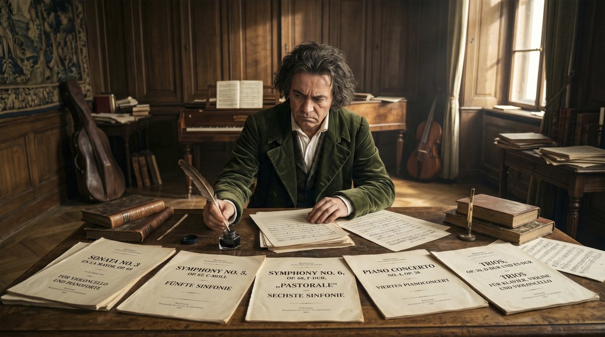 Comic/Storyboard - Beethoven komponiert Symphonie