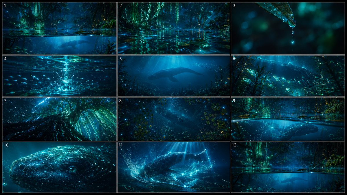 Comic/Storyboard - Biolumineszente Wasserlebewesen